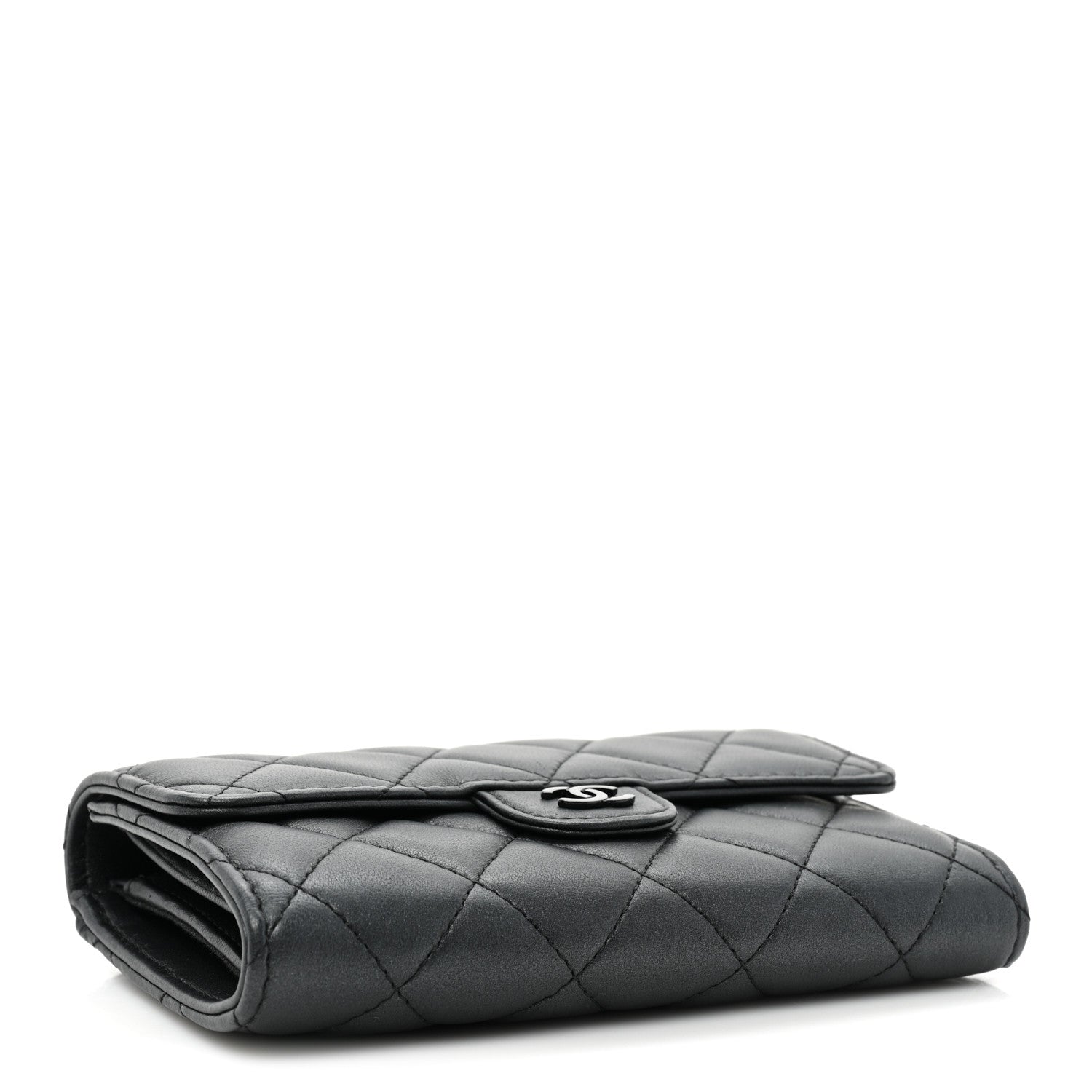 Chanel Lambskin Quilted Medium Flap Wallet So Black 4 of 17
