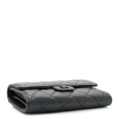 Chanel Lambskin Quilted Medium Flap Wallet So Black 4 of 17