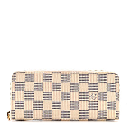 Louis Vuitton Damier Azur Clemence Wallet Rose Ballerine 1 of 11