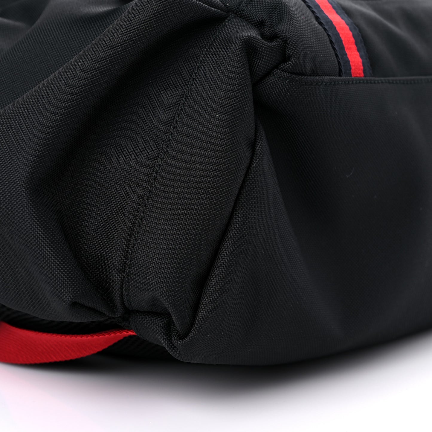 Techno Canvas Web Double Buckle Backpack Black