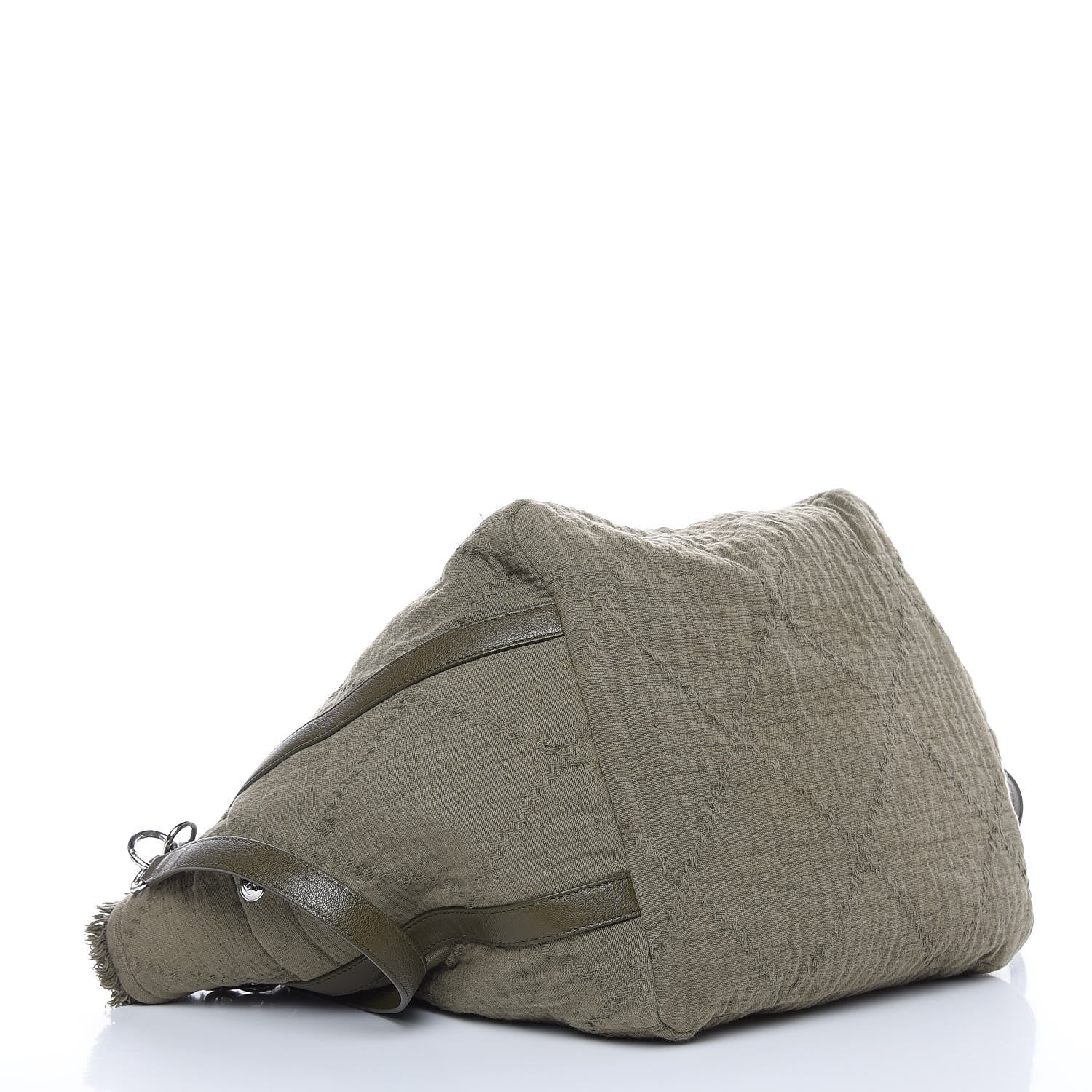 Chanel Canvas Small Double Face Shopping Tote Green 4 of 10