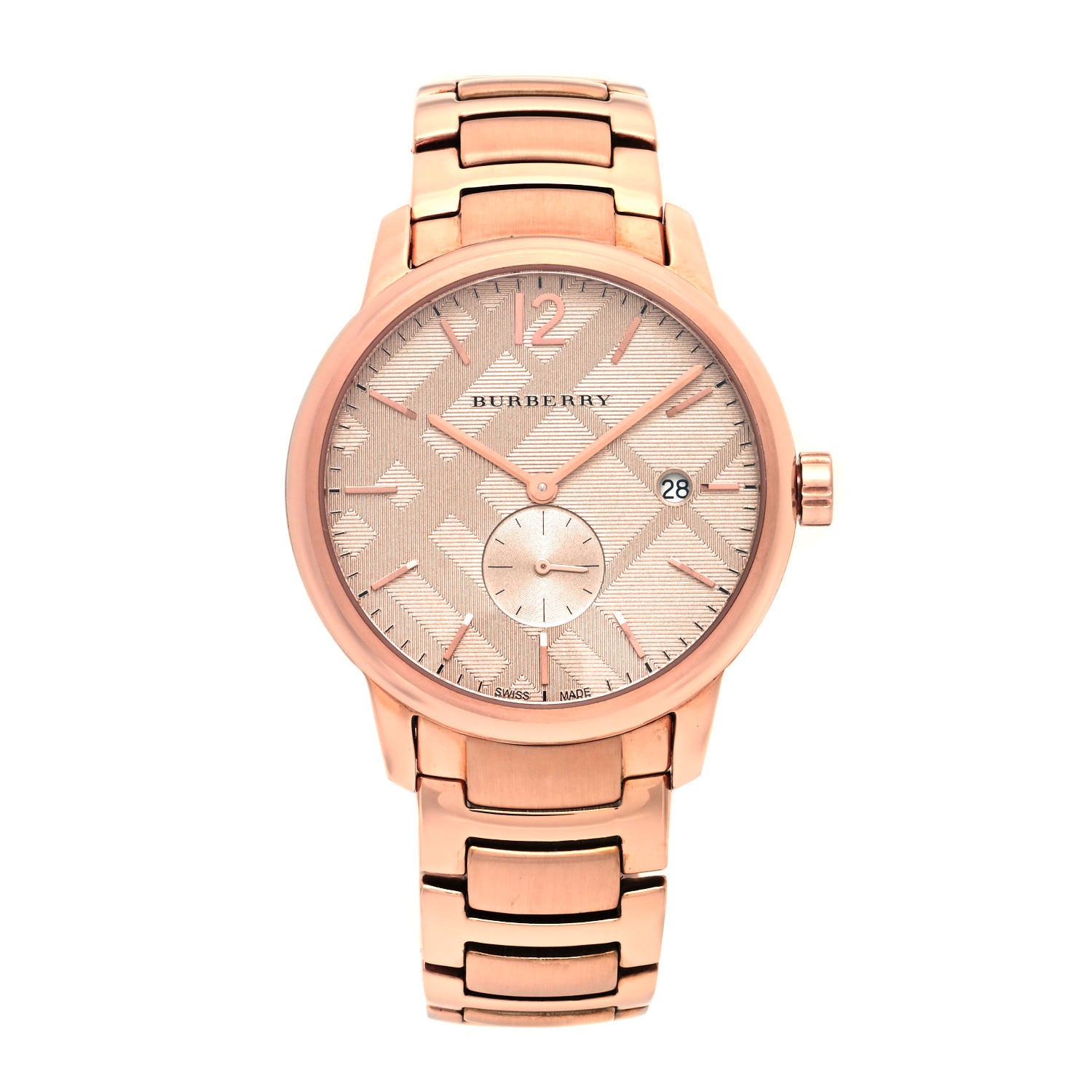 Burberry Stainless Steel 40mm Classic Round Quartz Watch Rose BU10013 1 of 5