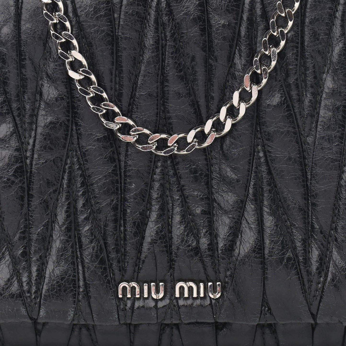 Nappa Matelasse Lux Chain Crossbody Black