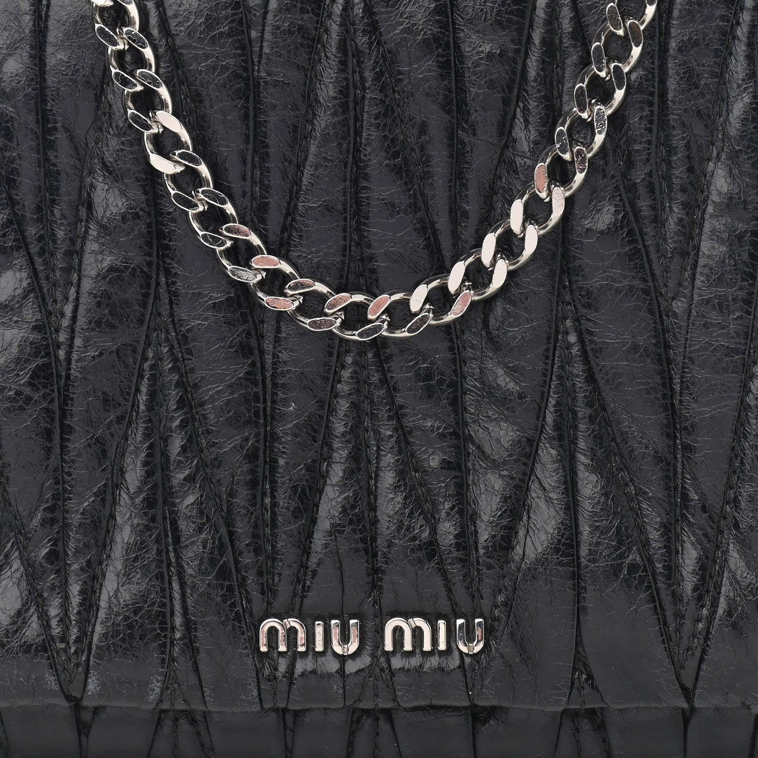 Miu Miu Nappa Matelasse Lux Chain Crossbody Black 11 of 11