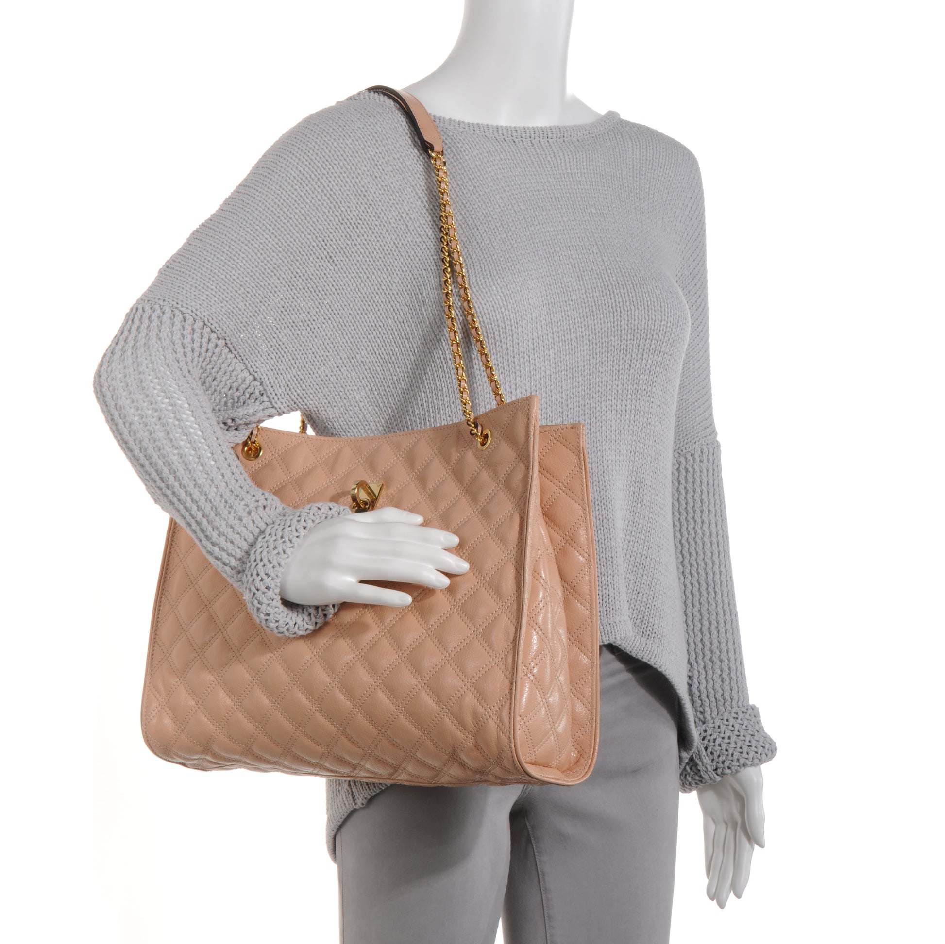 Marc Jacobs Leather Quilted Juliette Tote Blush 2 of 9