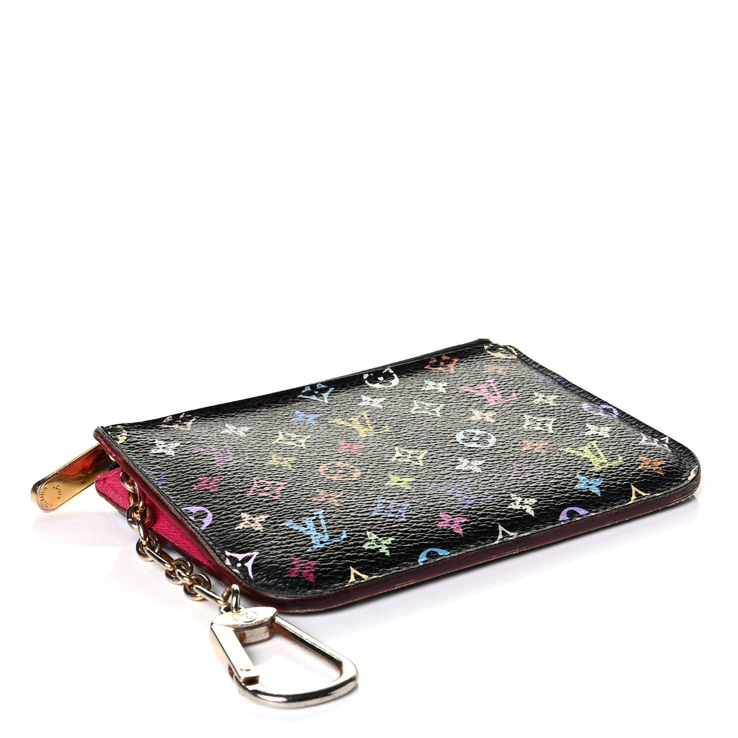 Louis Vuitton Monogram Multicolor Key Pouch Black Grenade 3 of 7