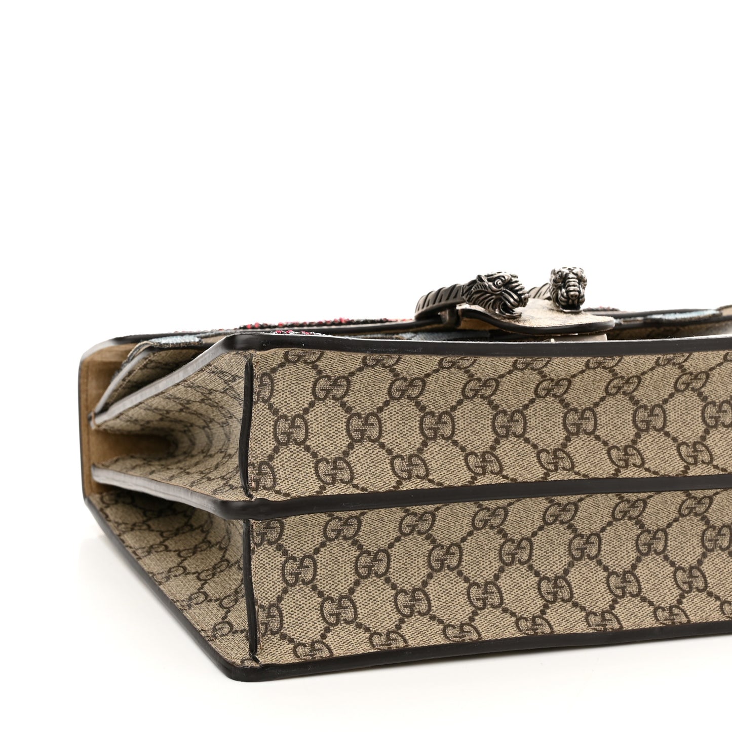 GG Supreme Monogram Lightning Embroidered Medium Dionysus Shoulder Bag Beige