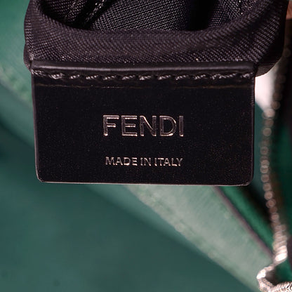 Fendi Nylon Vitello Elite Monster Eyes Rounded Backpack Verde Bottiglia White 7 of 10