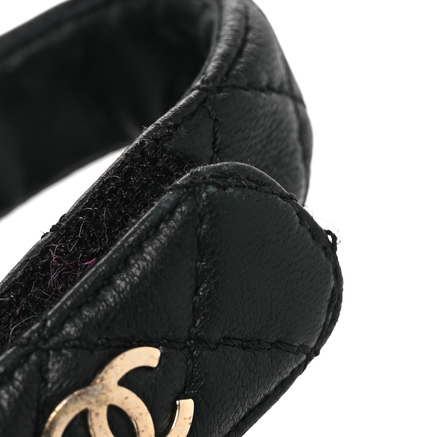 Chanel Cord Lambskin Quilted Logo Sandals 39 Black 12 of 12