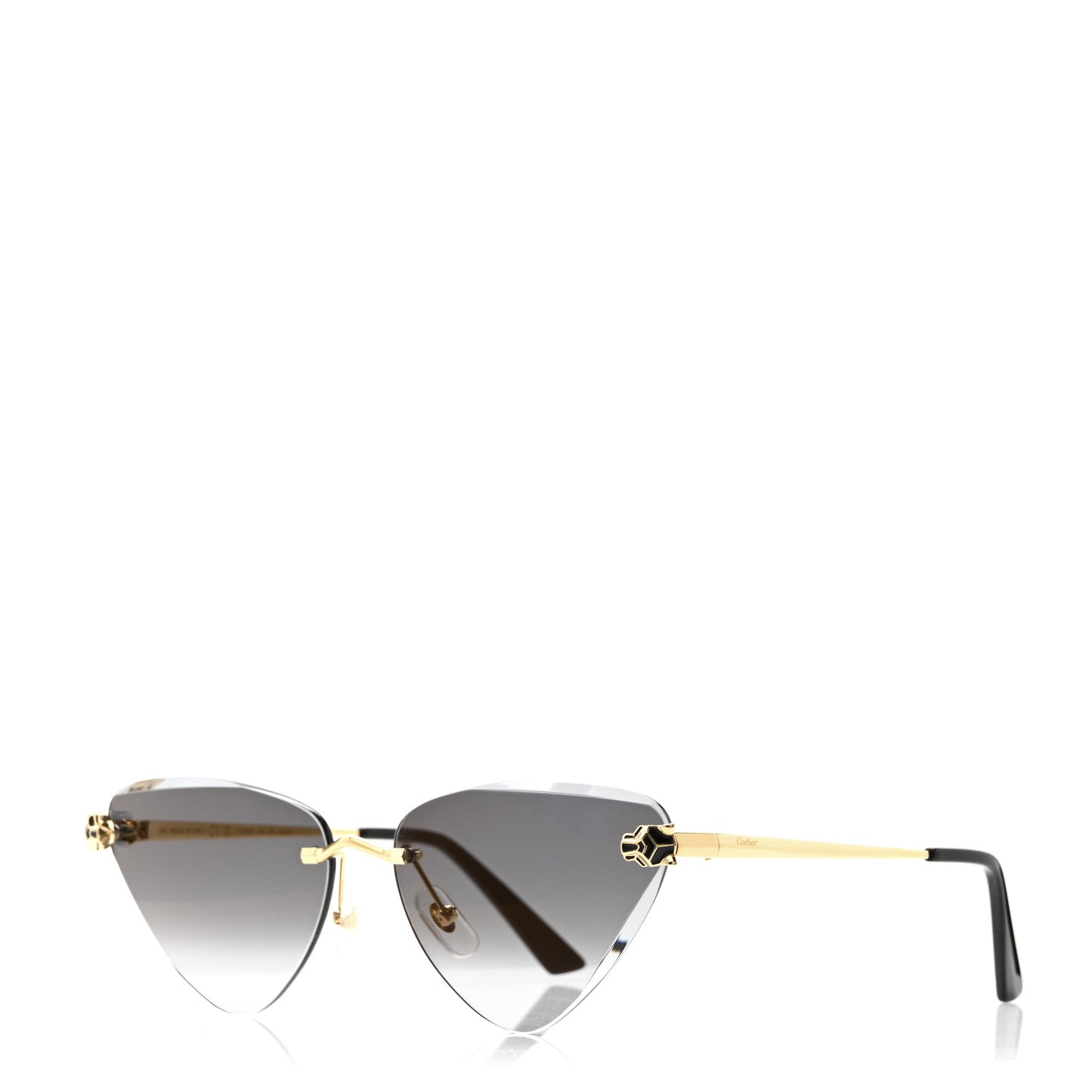 Panthere De Cartier Cat Eye Sunglasses CT0399S Gold Black