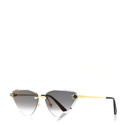 Cartier Panthere De Cartier Cat Eye Sunglasses CT0399S Gold Black 1 of 6