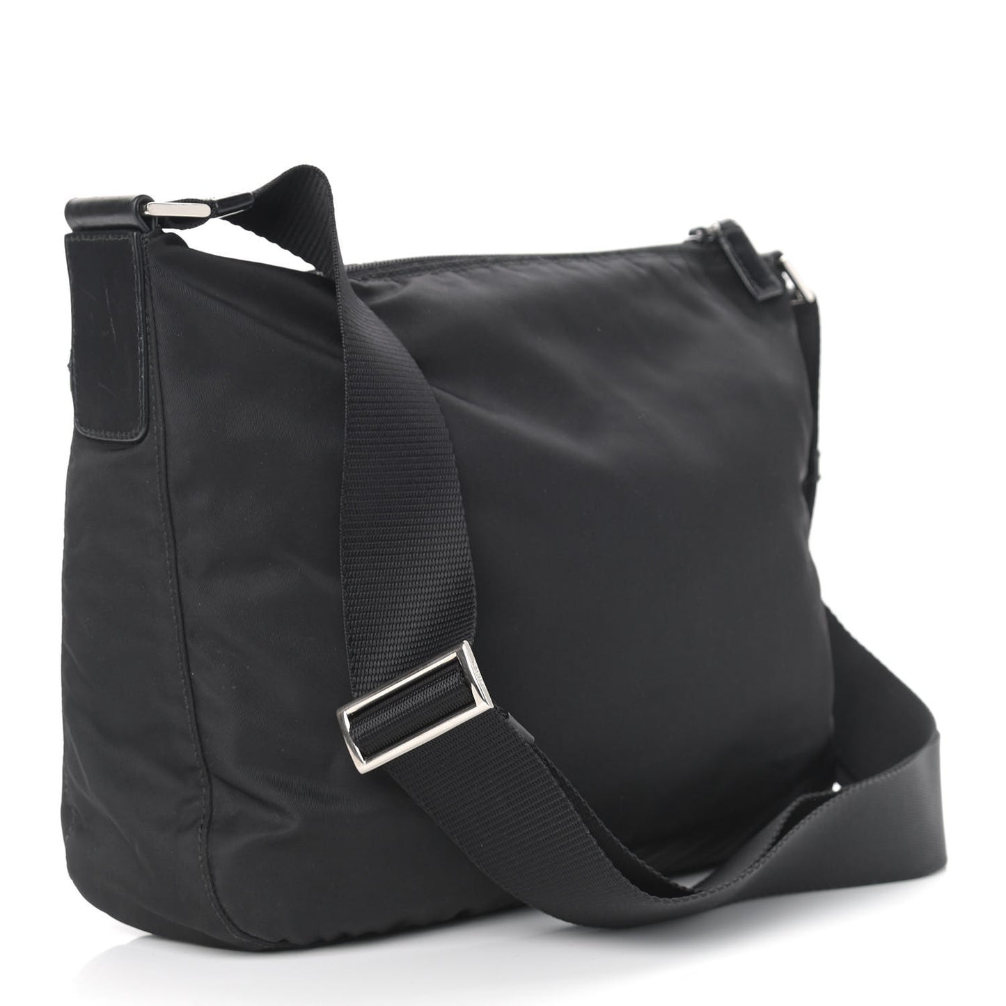 Nylon Vela Flat Messenger Bag Black