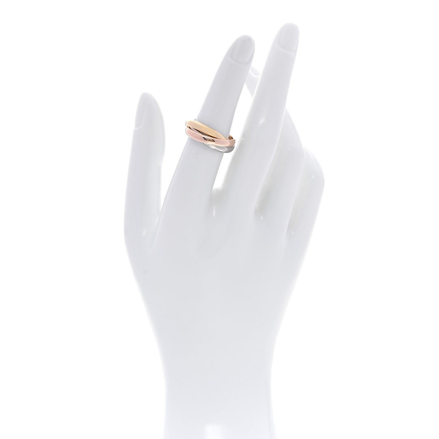 18K Pink Yellow White Gold Classic Trinity Ring 51 5.75