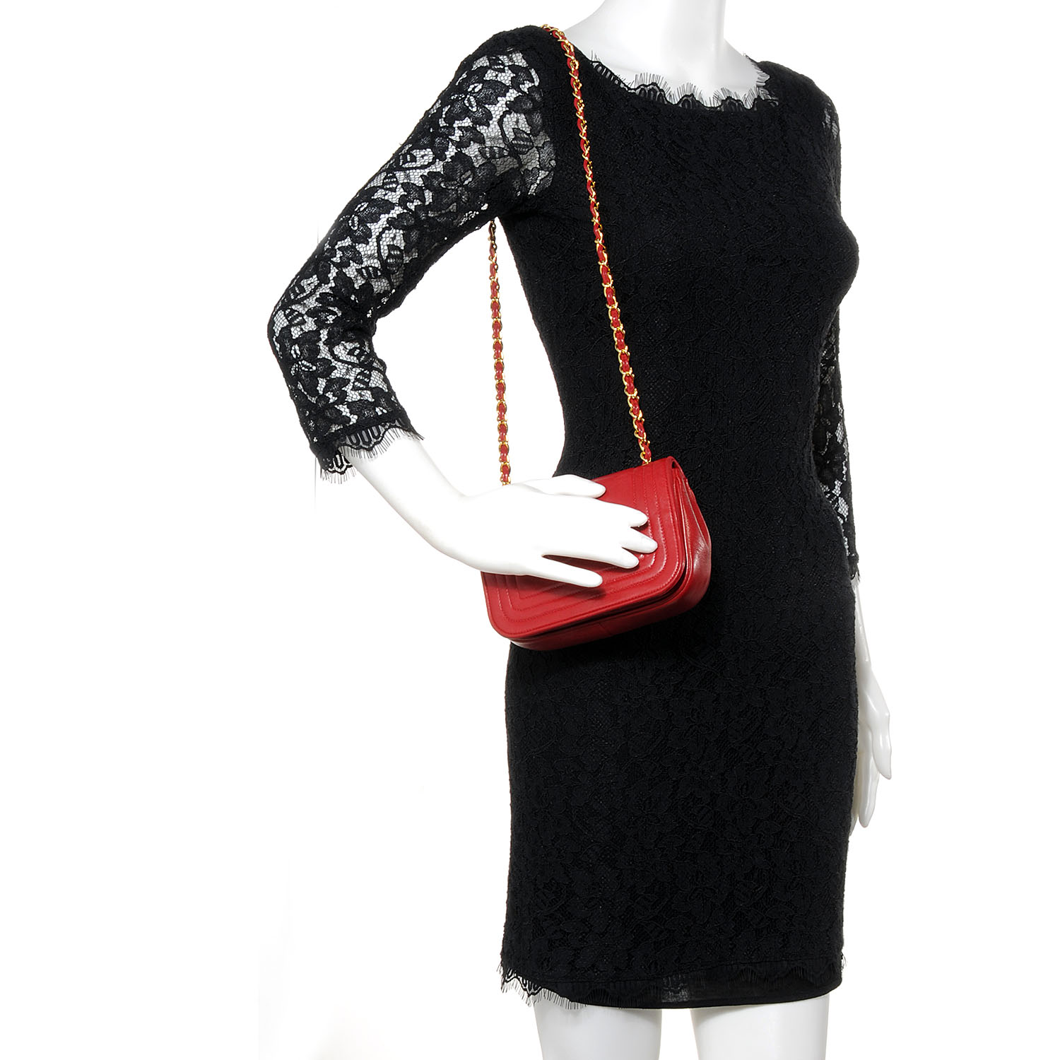 Chanel Lambskin Mini CC Timeless Flap Red 2 of 8