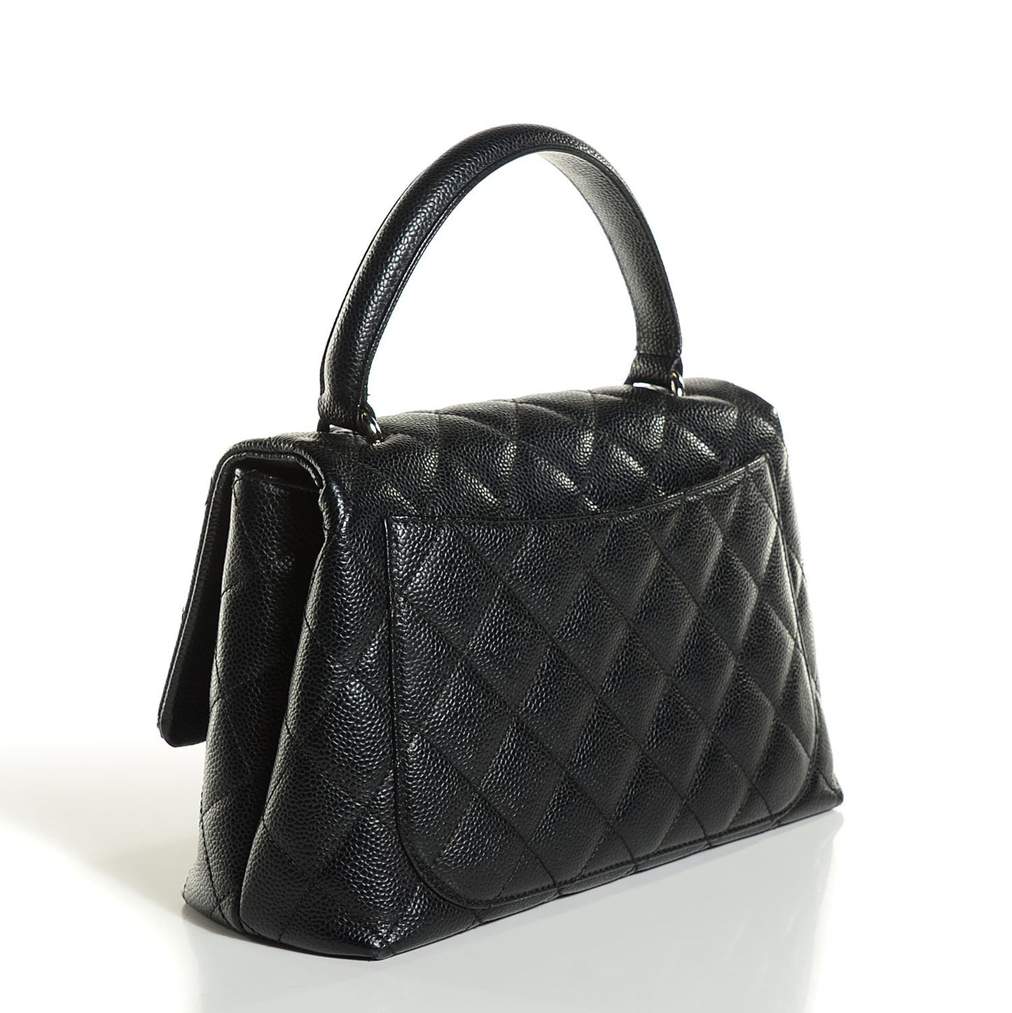 Caviar Quilted Jumbo Kelly Flap Black