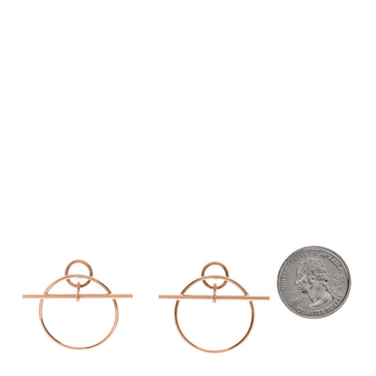 Hermes 18K Rose Gold PM Loop Earrings 2 of 5