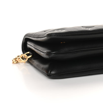 Louis Vuitton Lambskin Embossed Monogram Pochette Coussin Black 7 of 8