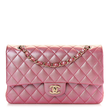 Chanel Iridescent Caviar Quilted Medium Double Flap Pink 1 of 9