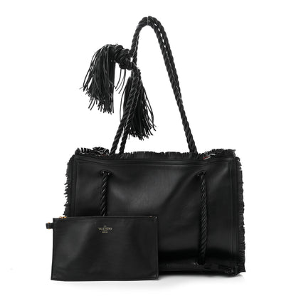 Valentino Garavani Calfskin The Rope Shopper Black 3 of 11