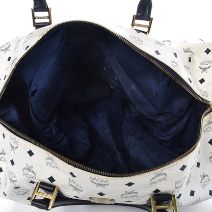 MCM Visetos Weekender Duffle Bag White 6 of 33