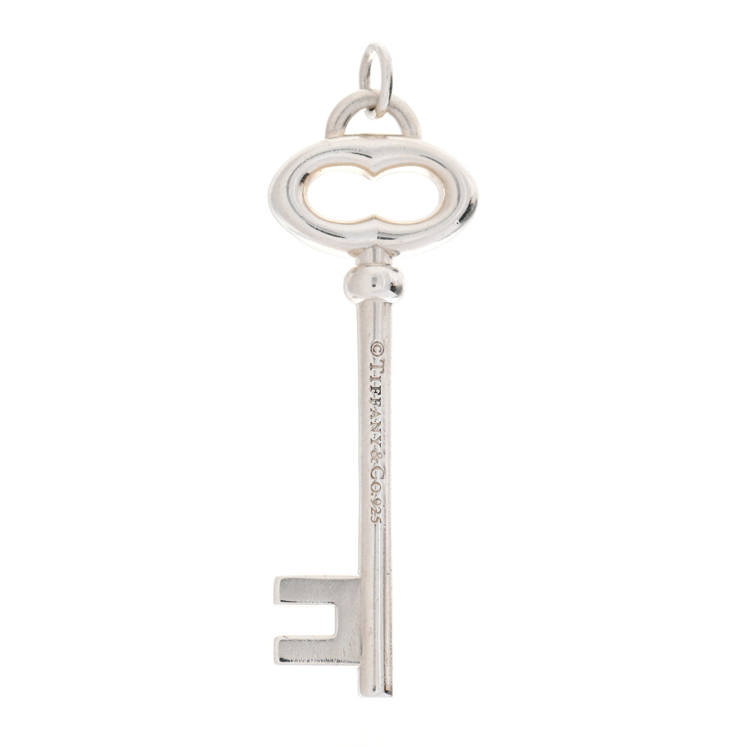 Tiffany Sterling Silver Oval Key Pendant 3 of 4