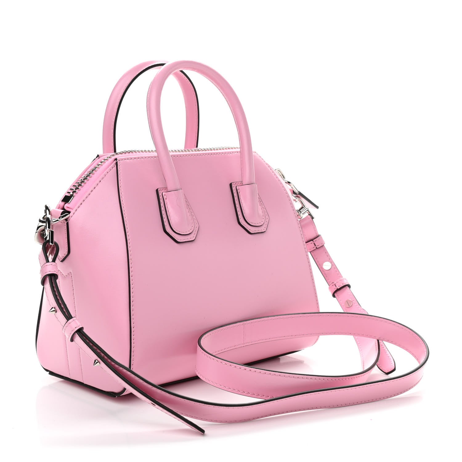 Givenchy Shiny Lord Calfskin Mini Antigona With Chain Baby Pink 3 of 11