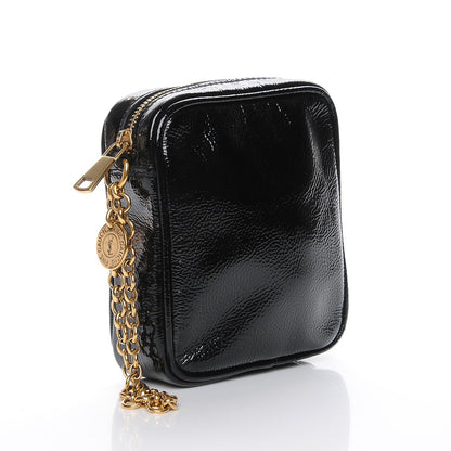 Saint Laurent Textured Patent Monogram Mini Wristlet Black 3 of 7