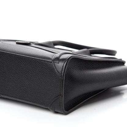 Celine Drummed Calfskin Nano Luggage Black 7 of 16
