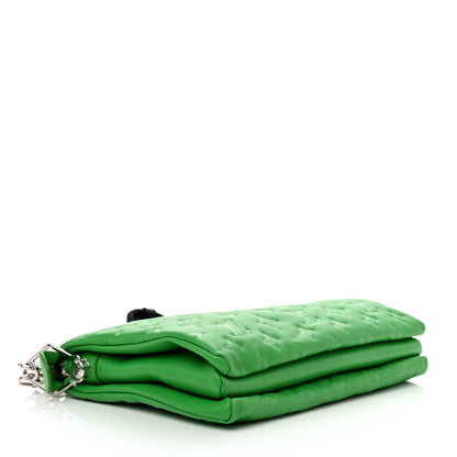 Louis Vuitton Lambskin Embossed Monogram Coussin PM LV Motion Green 4 of 12