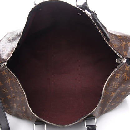 Louis Vuitton Monogram Macassar Keepall Bandouliere 55 5 of 15