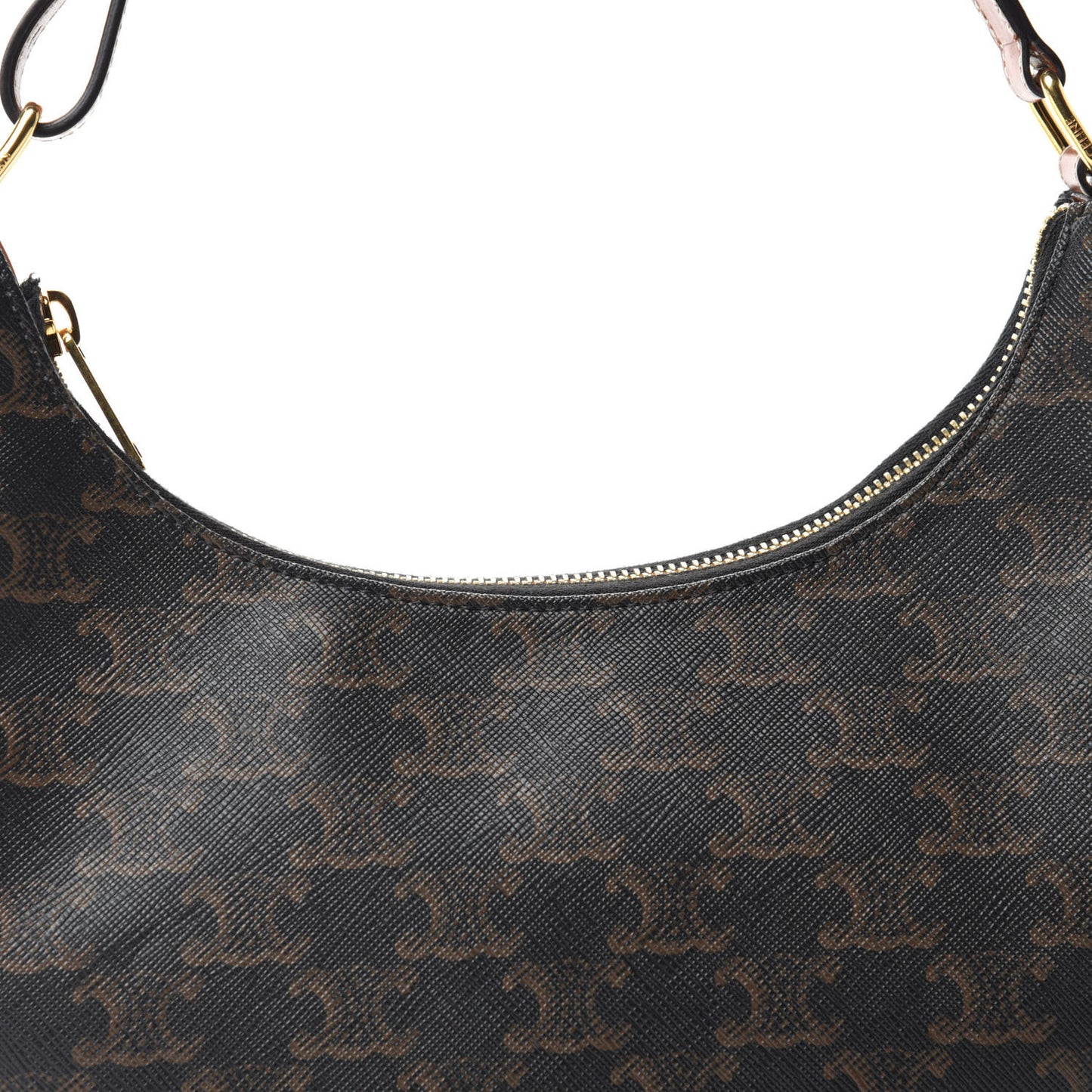 Triomphe Canvas Calfskin Ava Shoulder Bag Tan