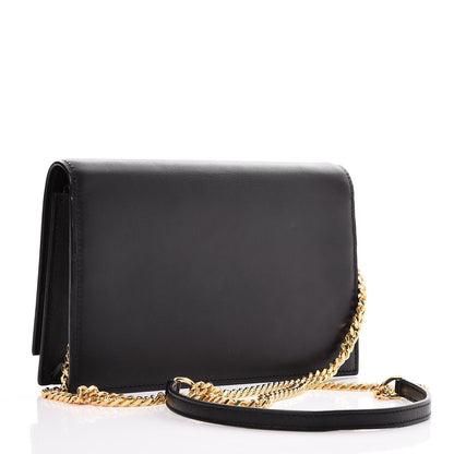 Saint Laurent Smooth Calfskin Classic Monogram Kate Tassel Chain Wallet Black 3 of 6