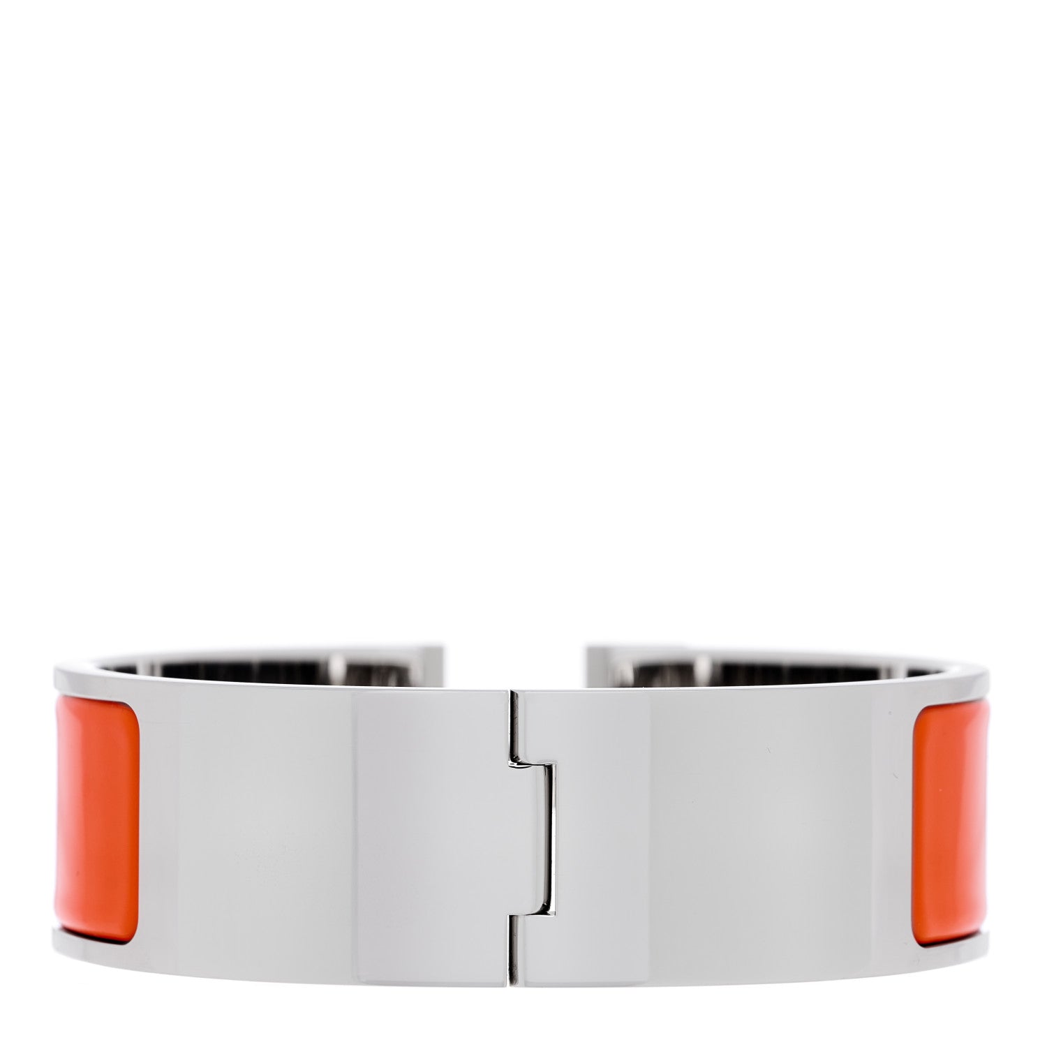Hermes Enamel Wide Clic Clac H Bracelet PM Orange 2 of 4