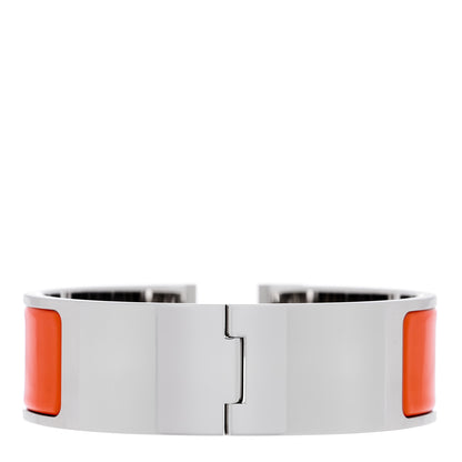 Hermes Enamel Wide Clic Clac H Bracelet PM Orange 2 of 4