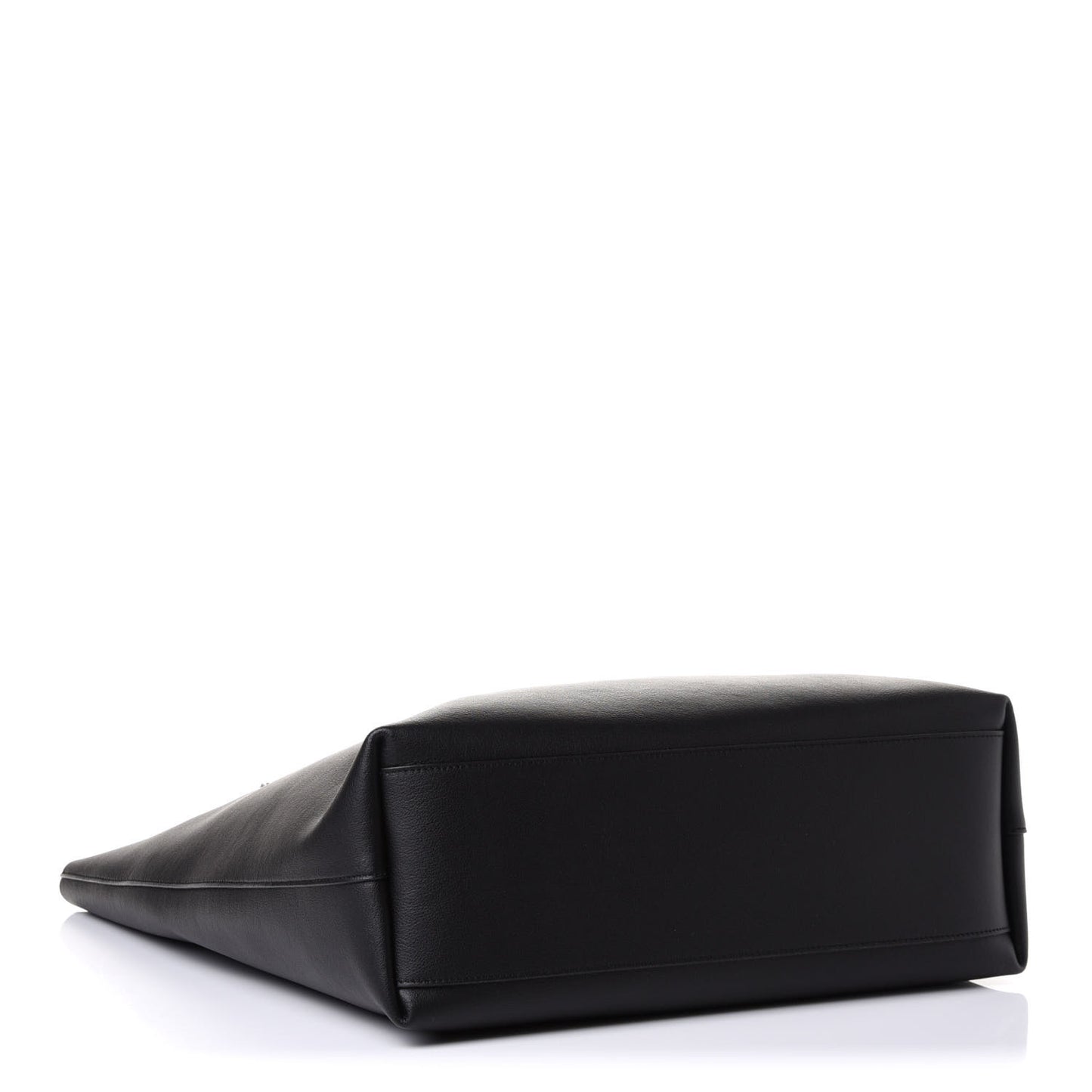 Calfskin Bold Shopping Tote Black