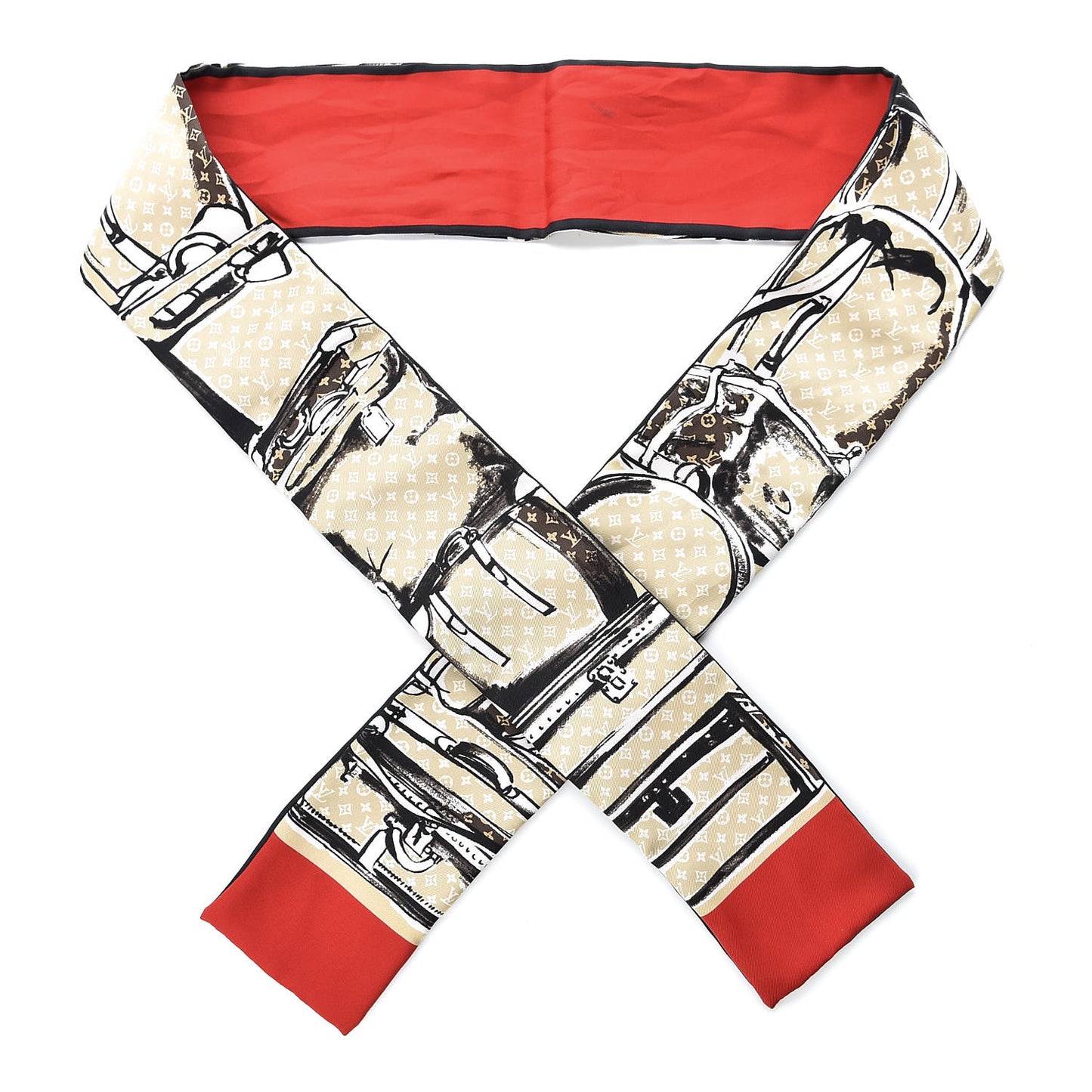 Silk Monogram Trunks Bandeau Brown