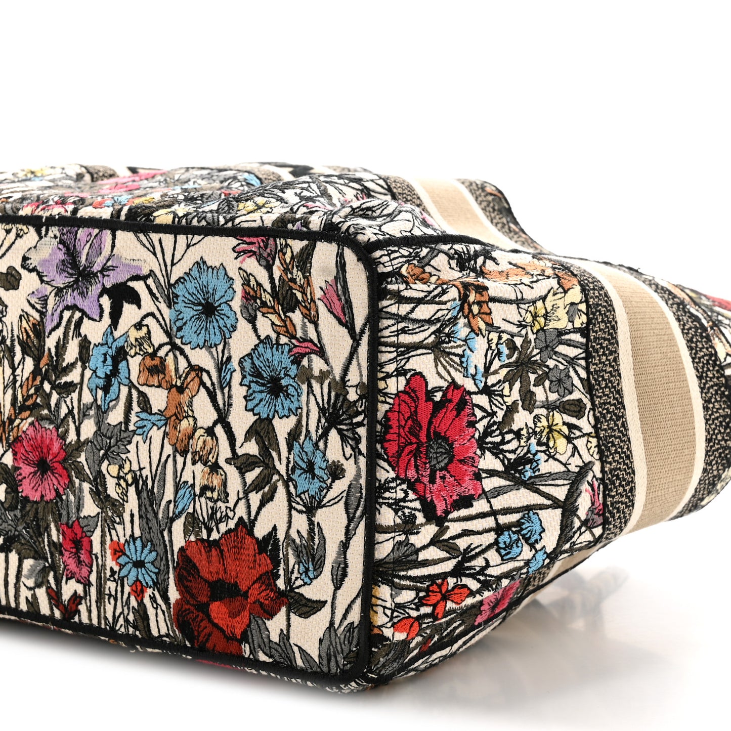 Canvas Embroidered Mille Fleurs Catherine Tote Multicolor