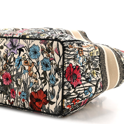 Christian Dior Canvas Embroidered Mille Fleurs Catherine Tote Multicolor 10 of 13