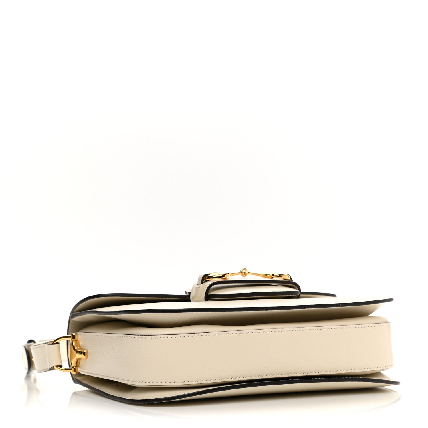 Gucci Azalea Calfskin Horsebit 1955 Shoulder Bag Mystic White 4 of 11