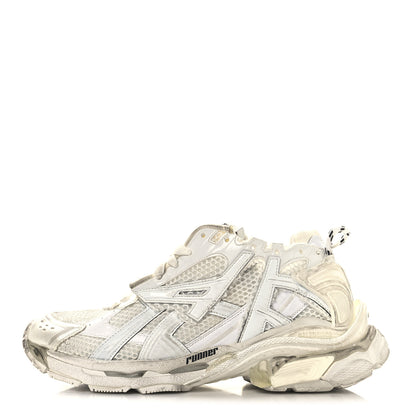 Balenciaga Mesh Rubber Monocolor Womens Runner Sneakers 40 White 1 of 10