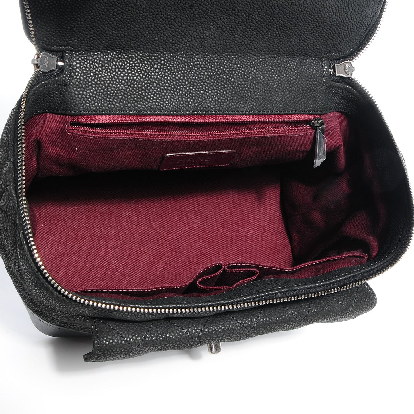Iridescent Grained Calfskin Globe Trotter Vanity Case Black