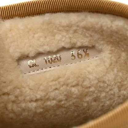 Christian Dior Calfskin Suede Shearling Granville Espadrille Boots 36.5 Natural 8 of 8