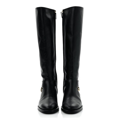 Chanel Calfskin Chain High Boots 39 Black 2 of 12