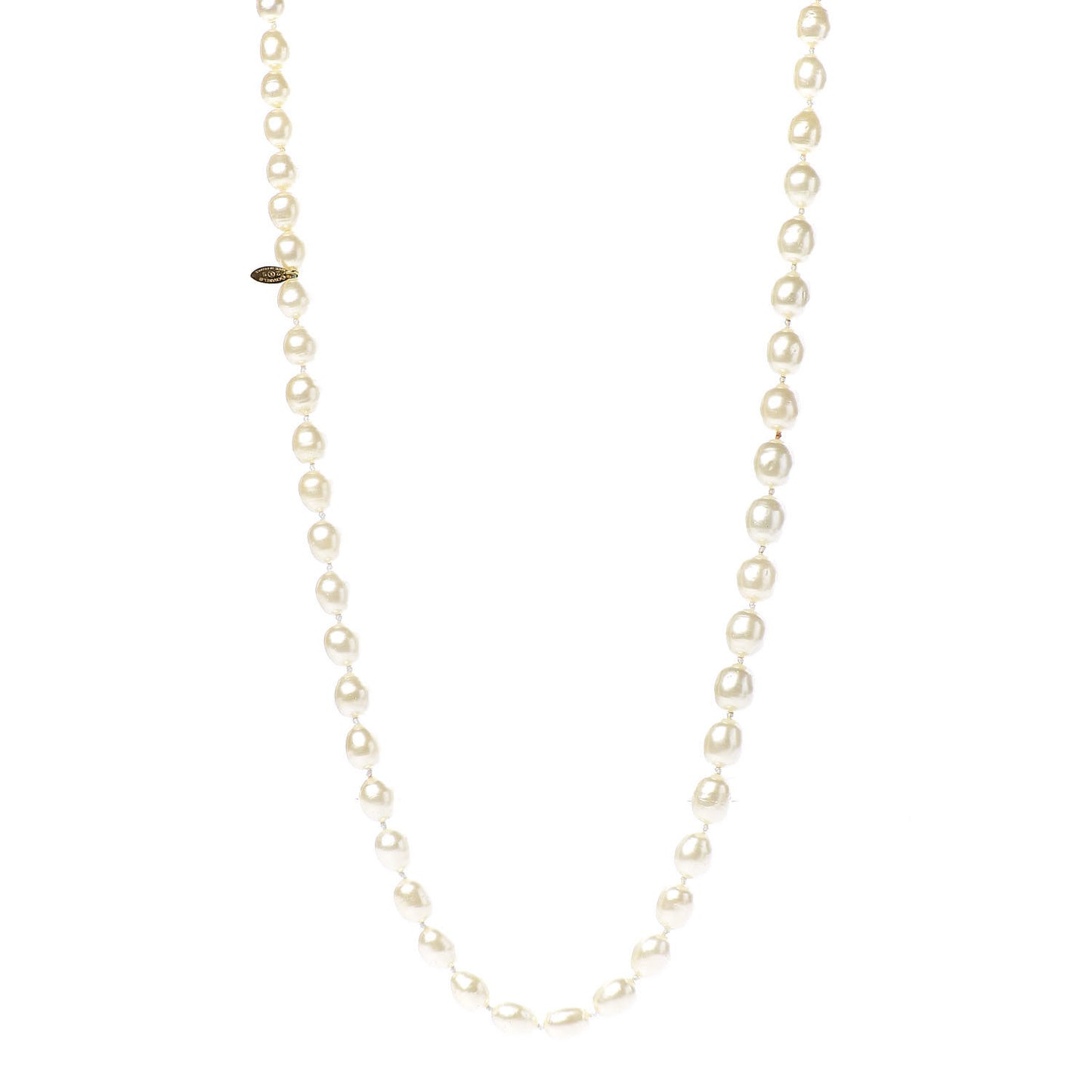 Baroque Pearl Long Necklace Gold