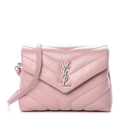 Saint Laurent Calfskin Y Quilted Monogram Toy Loulou Crossbody Bag Tender Pink 1 of 10