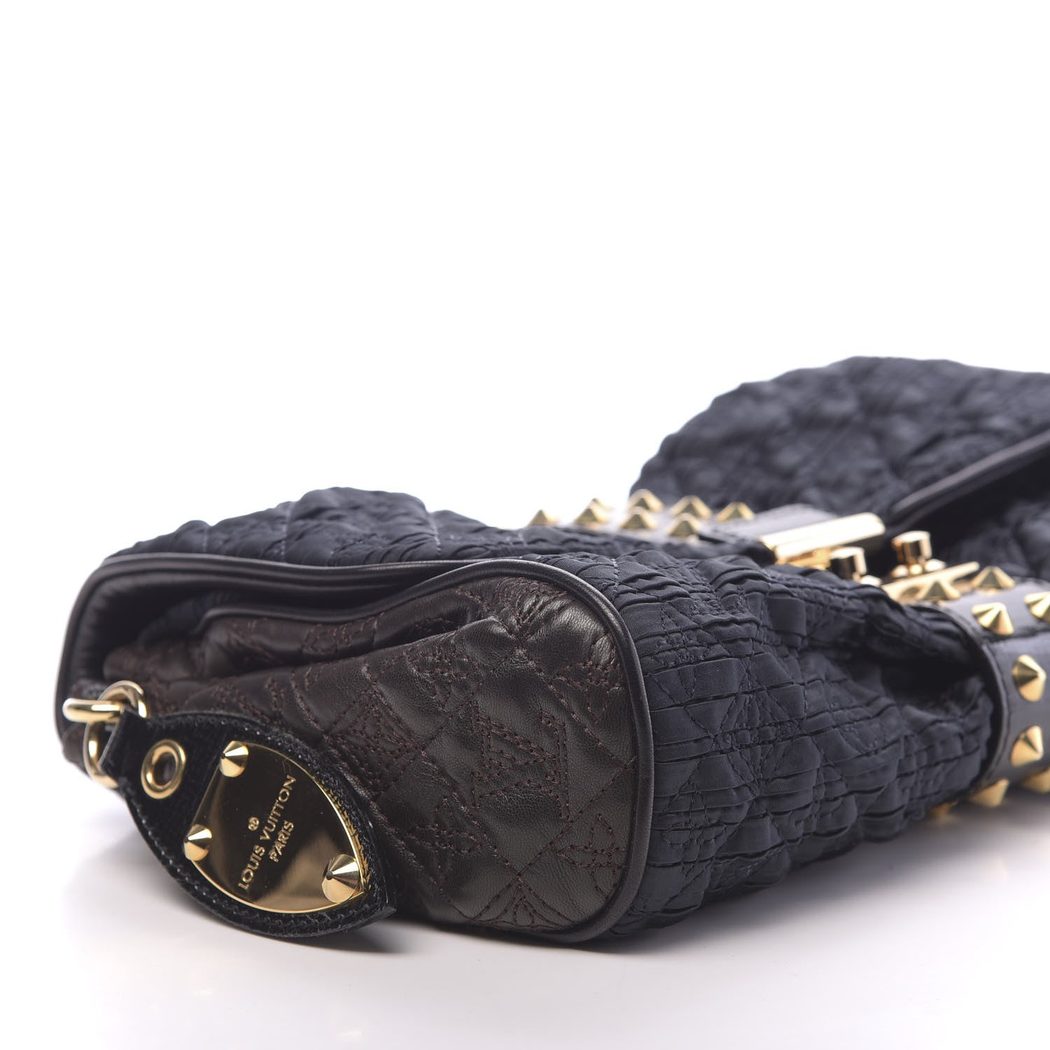Louis Vuitton Satin Quilted Monogram Coquette Pochette Navy 7 of 10