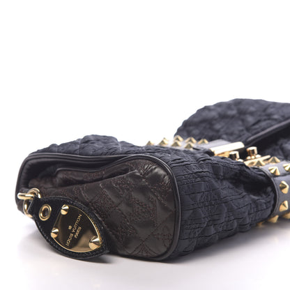 Louis Vuitton Satin Quilted Monogram Coquette Pochette Navy 7 of 10