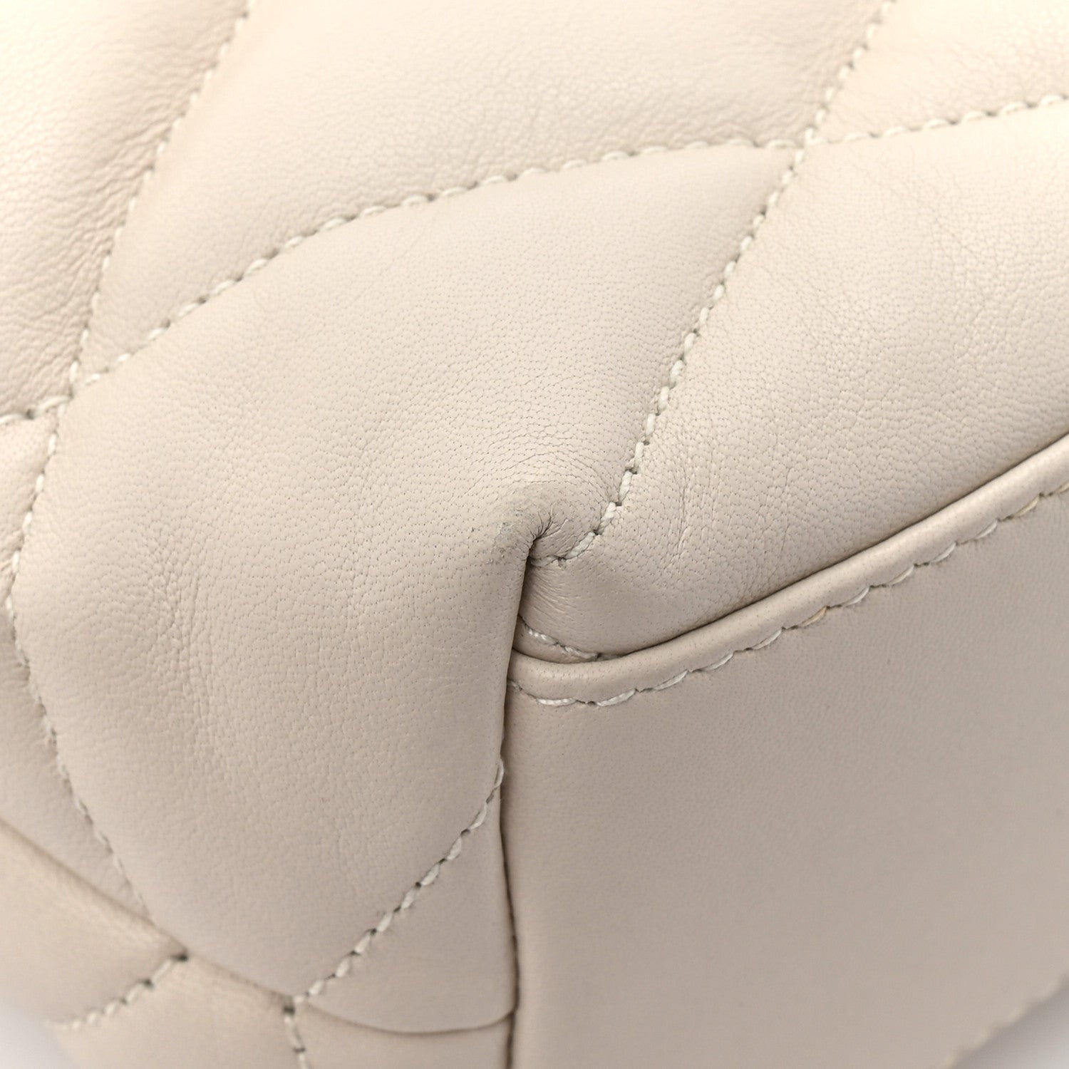 Saint Laurent Lambskin Quilted Sade Puffer Envelope Clutch Crema Soft 9 of 9