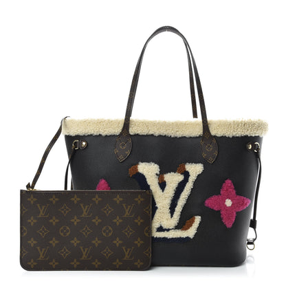 Louis Vuitton Calfskin Monogram Teddy Neverfull MM Black 1 of 10