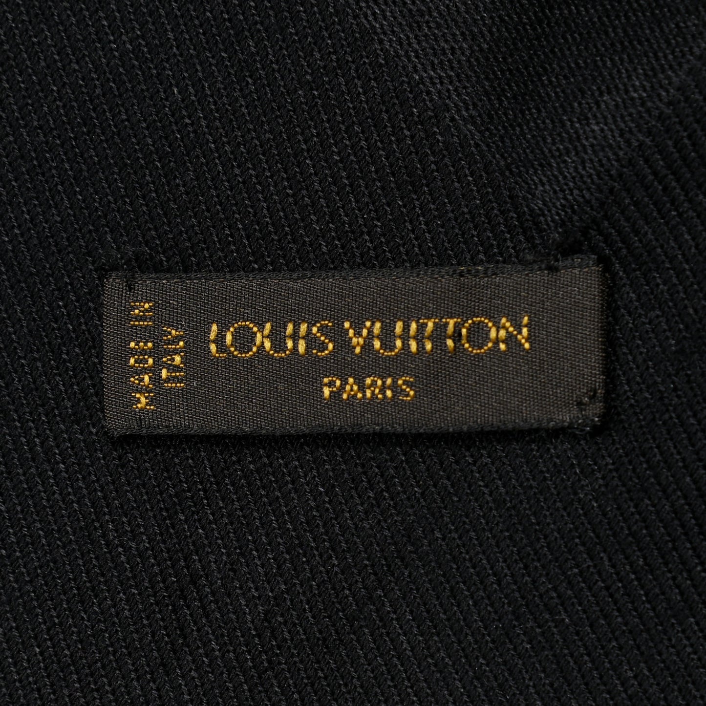 Silk Wool Monogram Shawl Black